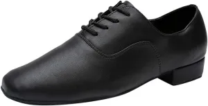Dance Stylish Round Black Leather Morden Jazz Latin Mens Toe Ballroom Shoe Men's Leather Shoes Loafer Shoes for Men Leather