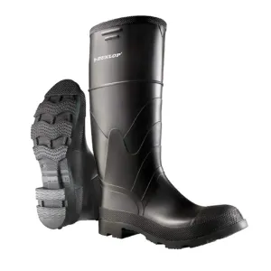 Dunlop Protective Footwear, 16" Economy Steel Toe, 100% Waterproof PVC, Lightweight and Durable, 8662200.09, Size 9 US, Black
