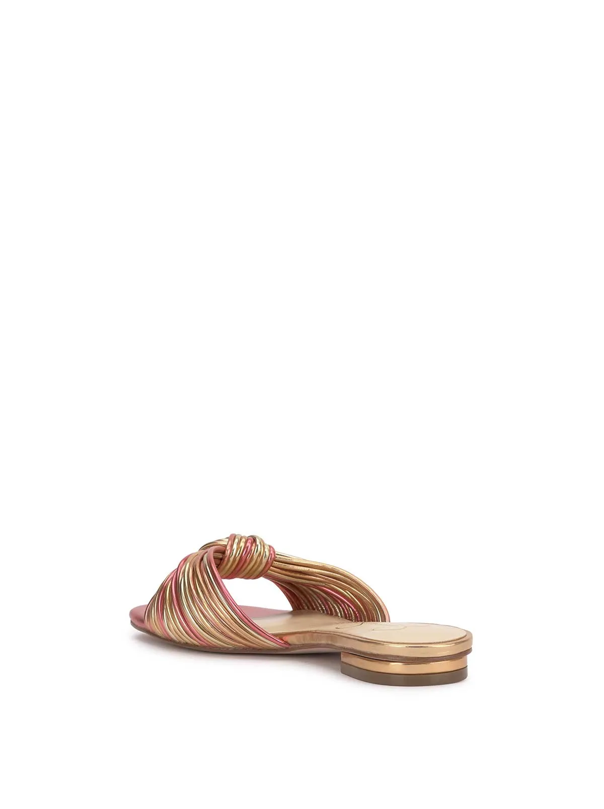 Dydra Flat Sandal in Soft Pink & Gold