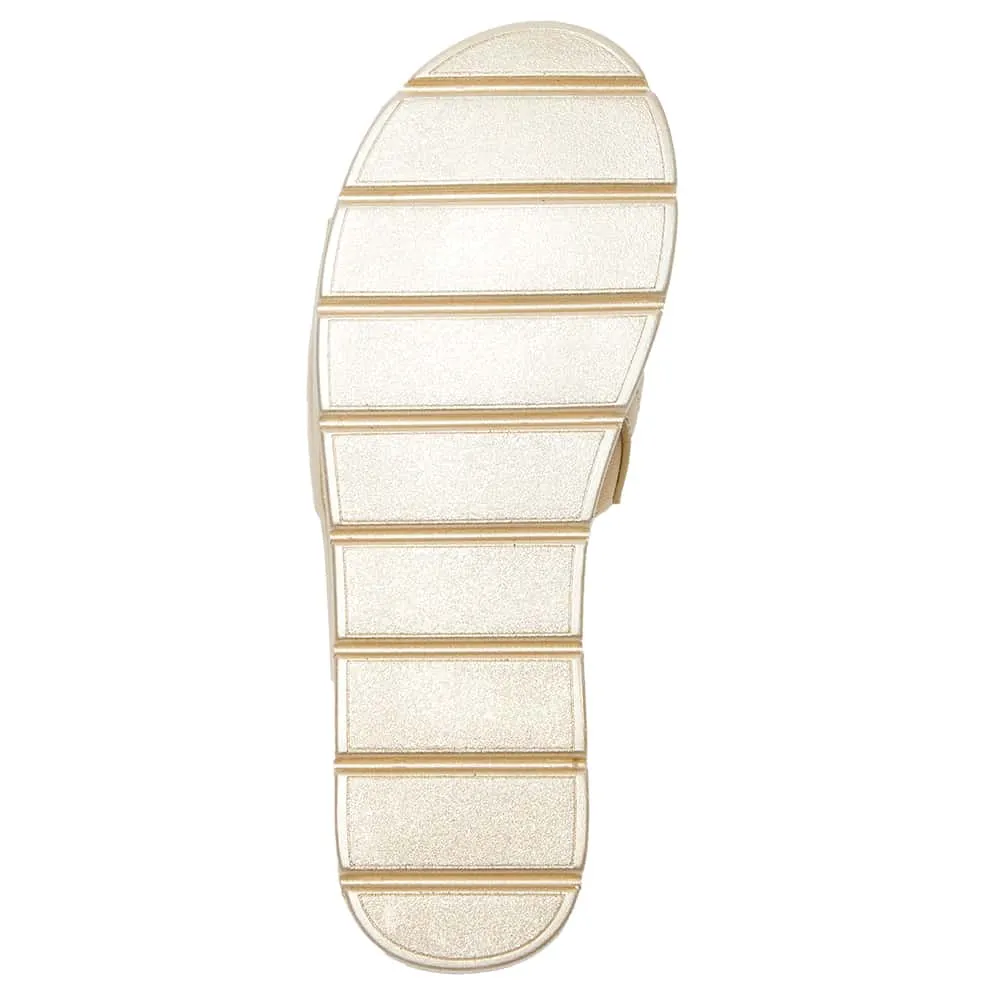 Fiona Slide in Soft Gold Smooth