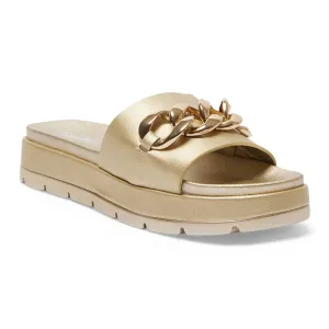 Fiona Slide in Soft Gold Smooth