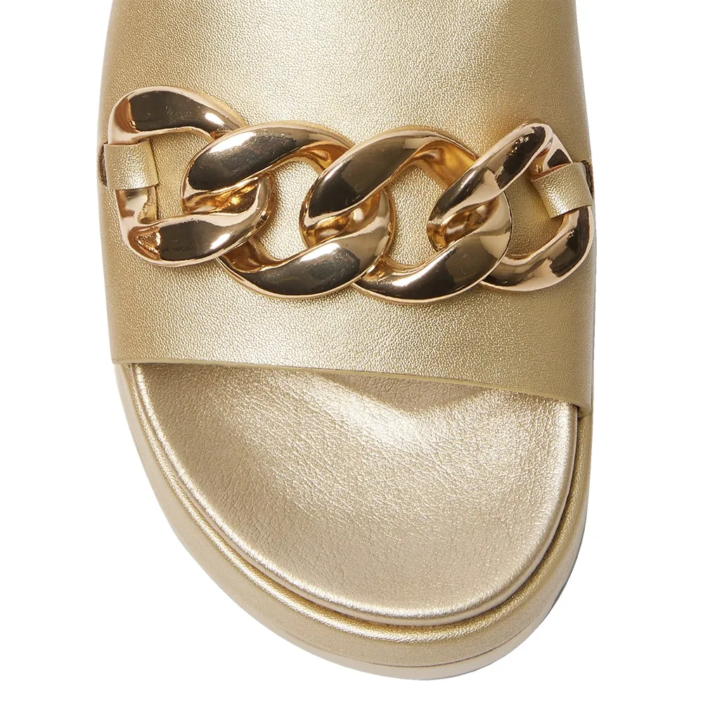 Fiona Slide in Soft Gold Smooth
