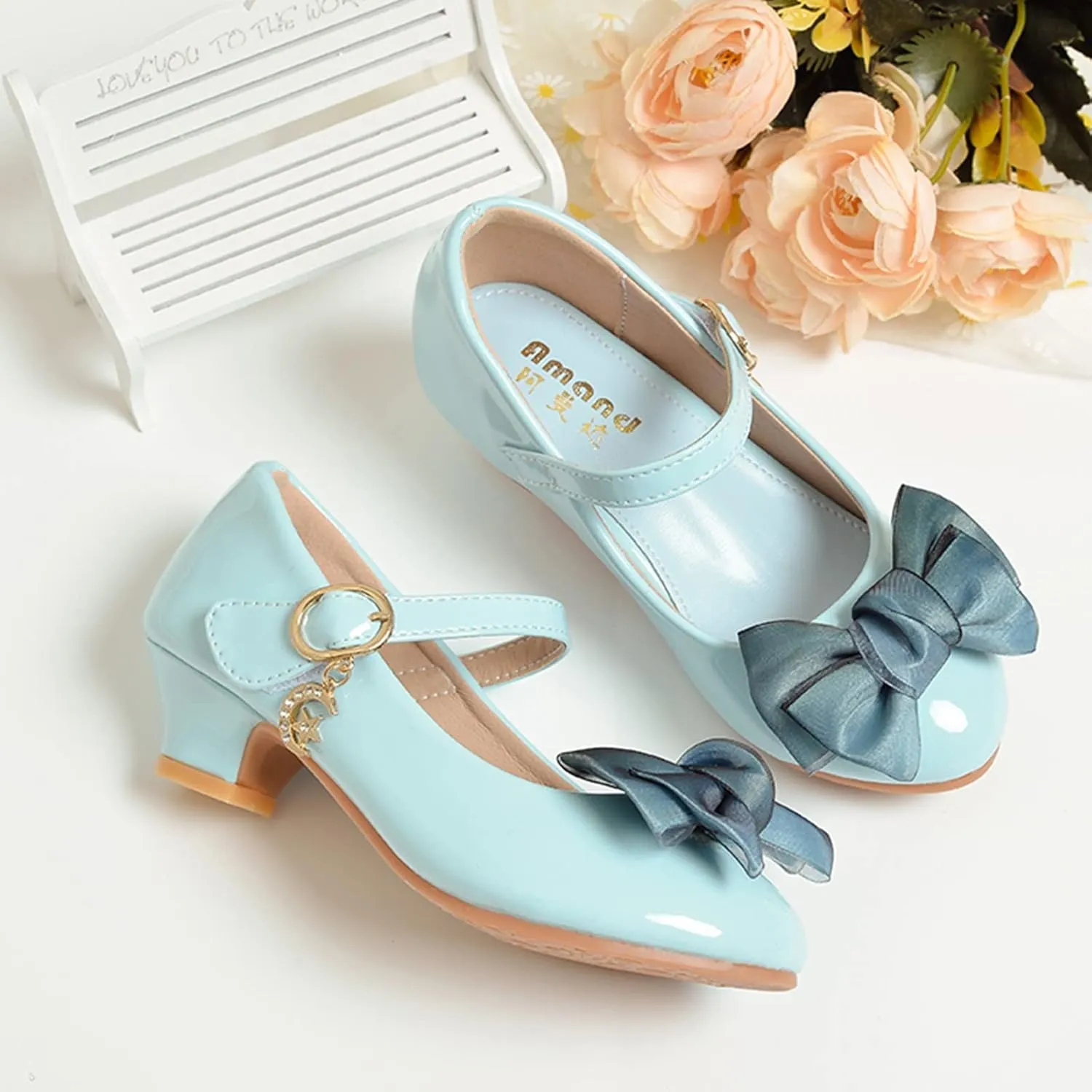 Girls Ballet Shoes Children Shoes with Single Shoes Fashion Leather Shoes Versatile Bow Small Leather Sandals Shoes