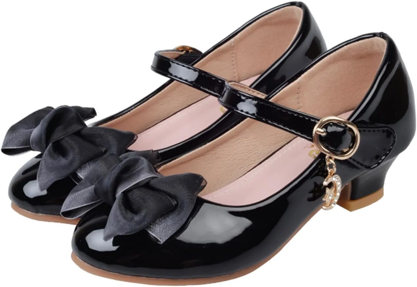 Girls Ballet Shoes Children Shoes with Single Shoes Fashion Leather Shoes Versatile Bow Small Leather Sandals Shoes