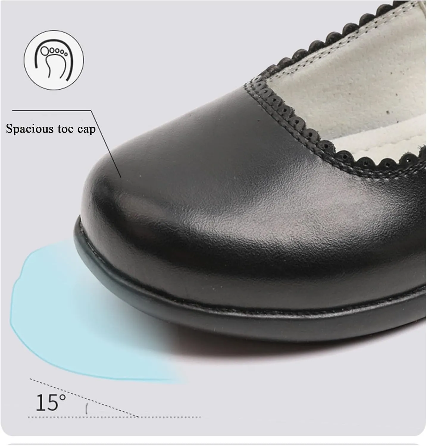 Girls Dress Shoes Mary Jane Ballet Flats Kids Flower Girl Low Heels School Wedding Party Classic Soft Sole Shoes
