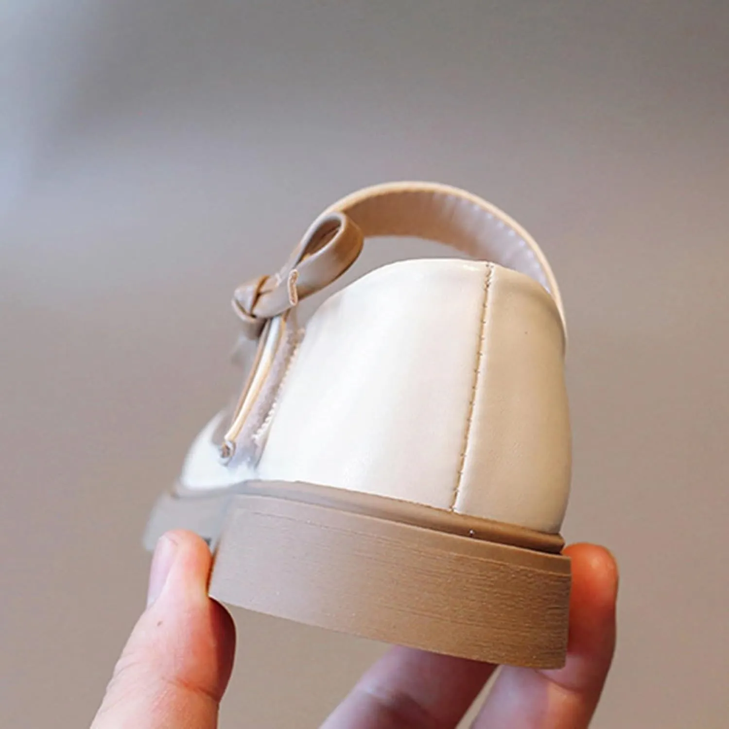 Girls Flats Mary Jane Flower Girl Dress Shoes School Wedding Party Leather Bowknot Shoes for Kids Soft Sole Sandals