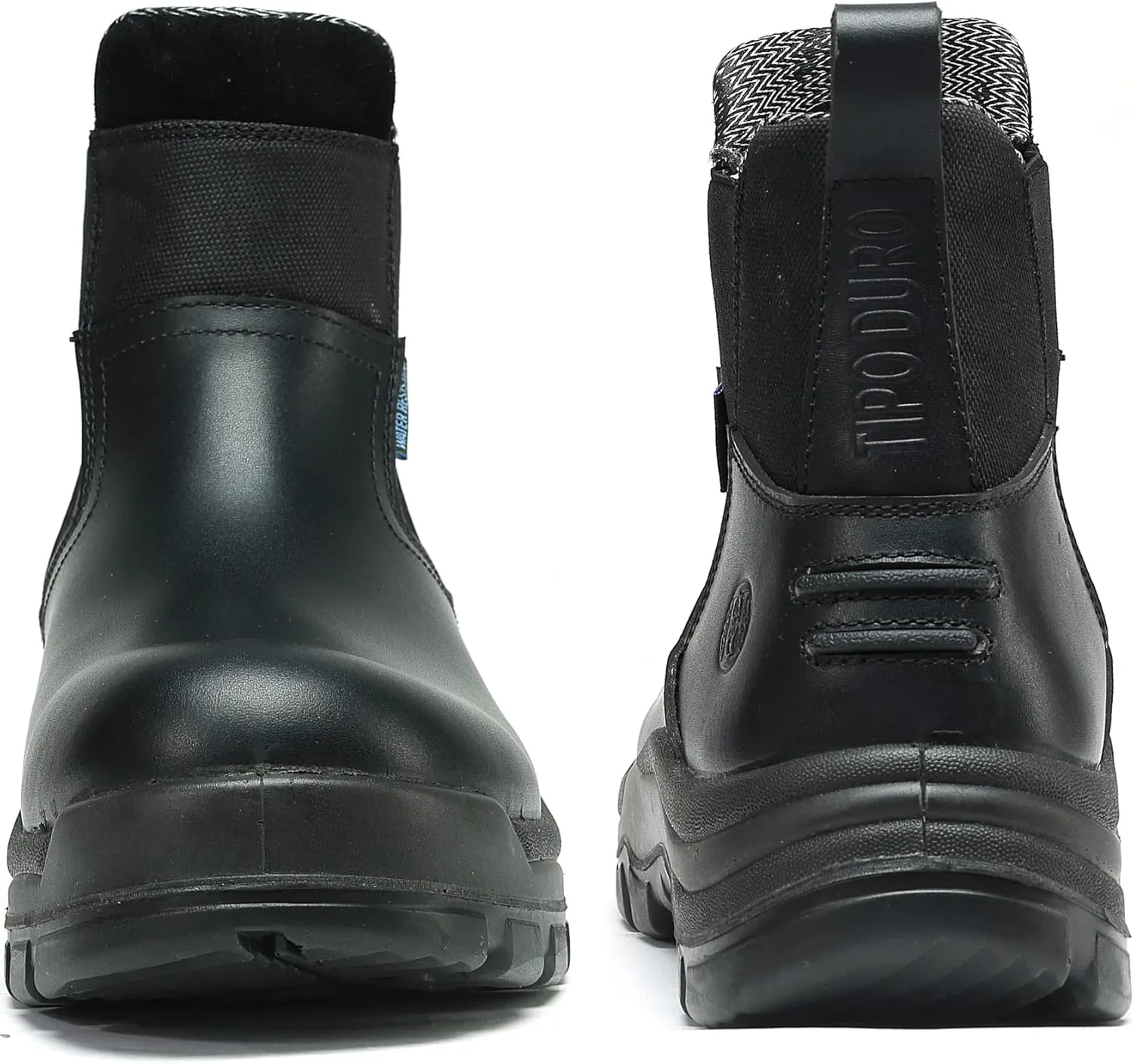 HANDPOINT Work Boots for Men - 6 Inch Soft Toe Boot, Non-Slip Anti-Fatigue Wedge Sole Shoes, Water Resistant EH Safety Boots