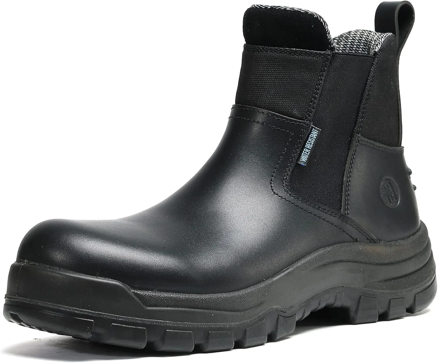 HANDPOINT Work Boots for Men - 6 Inch Soft Toe Boot, Non-Slip Anti-Fatigue Wedge Sole Shoes, Water Resistant EH Safety Boots