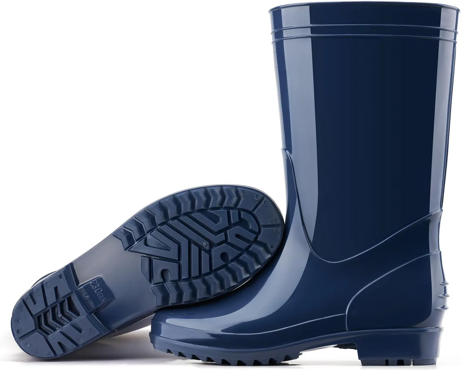HISEA Men's Rain Boots Waterproof, Garden Fishing Outdoor Work PVC Boots, Durable Slip Resistant Boots for Agriculture and Industrial Working