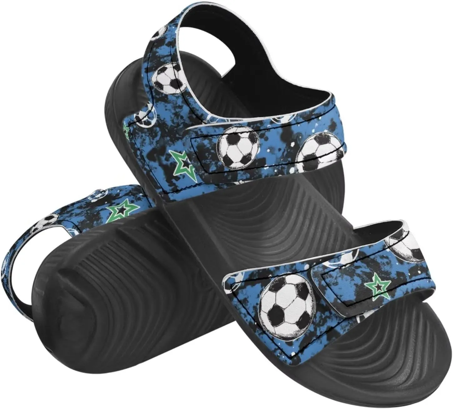 Kids Sandals for Boys Slip On Summer Shoes Kids Slide Sandals Double Bukle Strap Comfort Casual Summer Beach Shoes