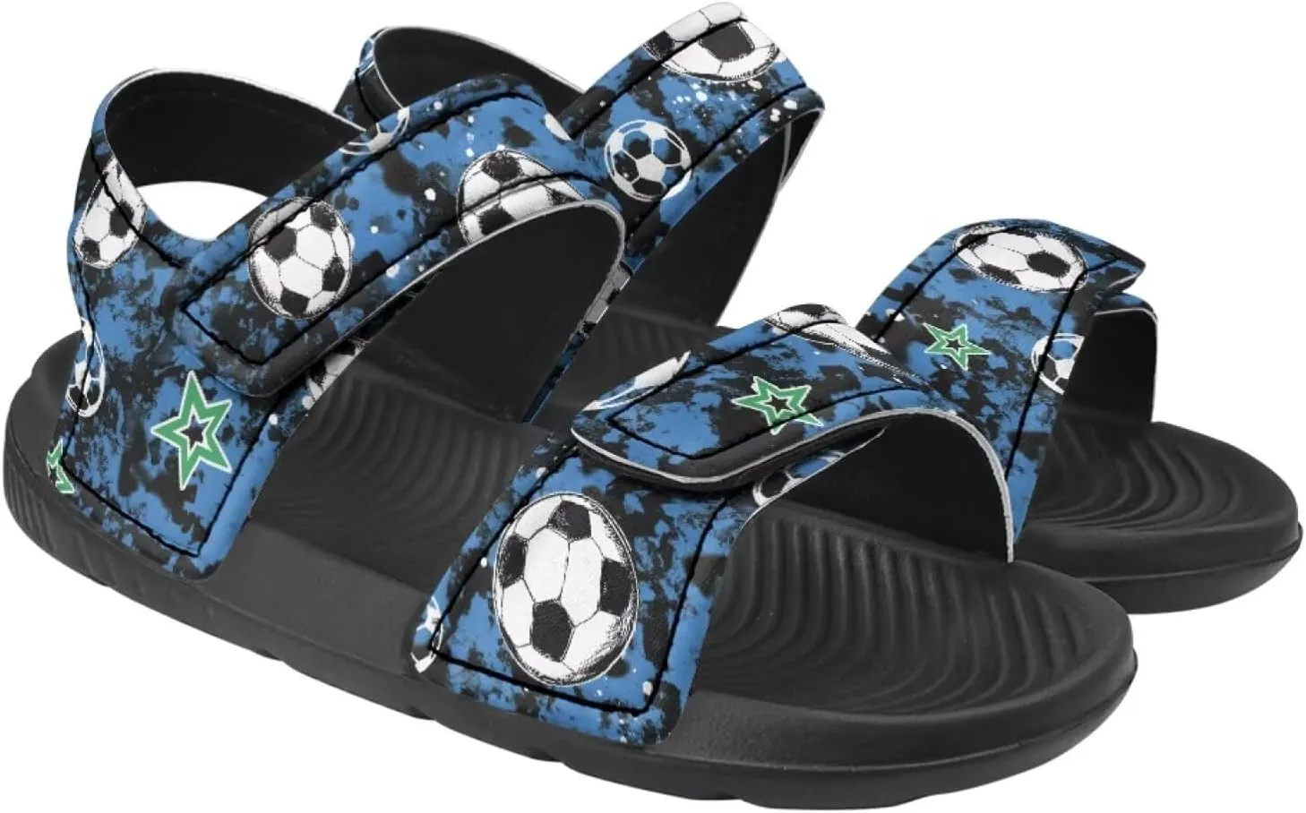 Kids Sandals for Boys Slip On Summer Shoes Kids Slide Sandals Double Bukle Strap Comfort Casual Summer Beach Shoes