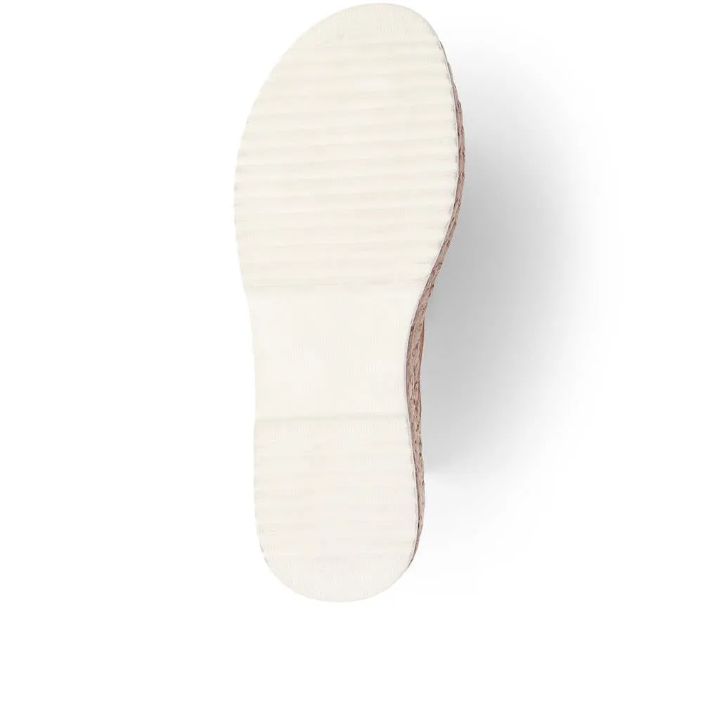 Leather Platform Mule Sandals  - DRTMA39011 / 325 498