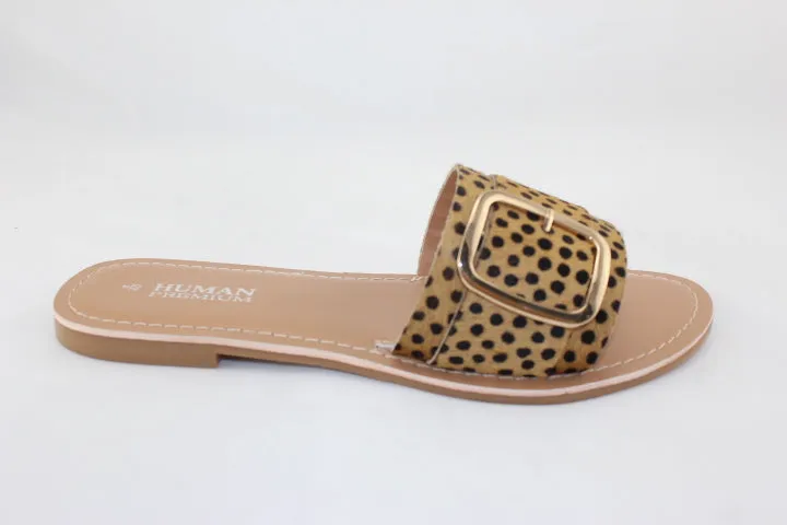 Leather Slides || Cheetah