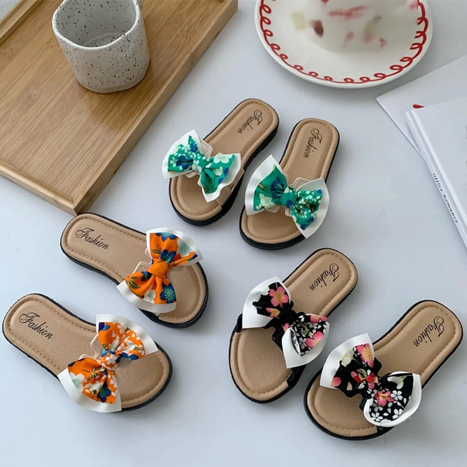 Little Girls Toddler Sandals Children Slippers Fashionable and Versatile Exaggerated Butterfly House Shoes for Kids
