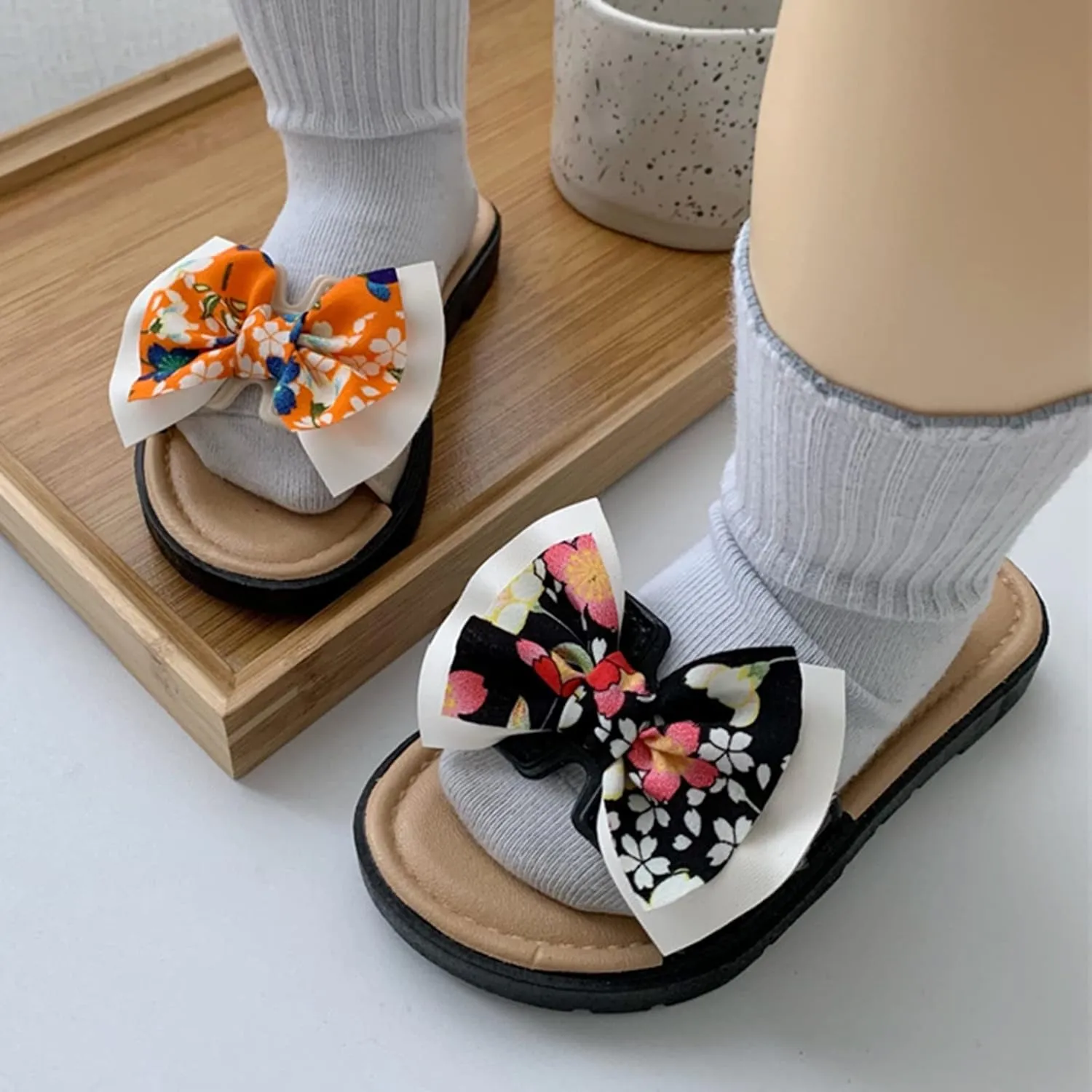 Little Girls Toddler Sandals Children Slippers Fashionable and Versatile Exaggerated Butterfly House Shoes for Kids