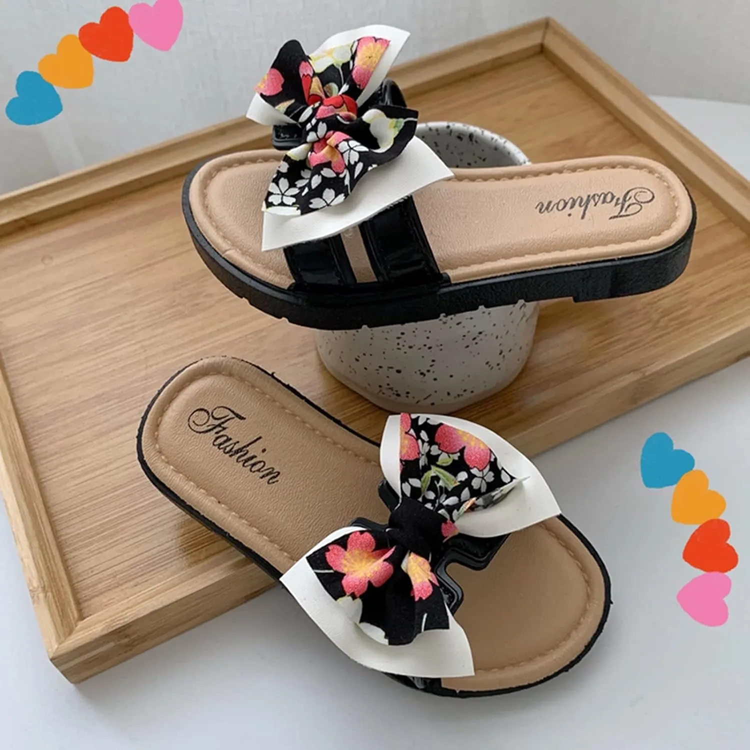 Little Girls Toddler Sandals Children Slippers Fashionable and Versatile Exaggerated Butterfly House Shoes for Kids