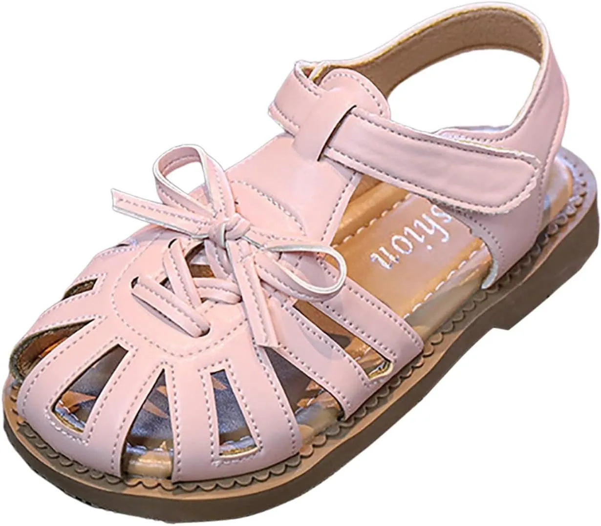 Low Heels Open Toe Princess Sandal Sandals Wrap Head Bow Princess Shoes Middle And Big Children Soft Bottom Sandals Versatile Children Beach Shoes