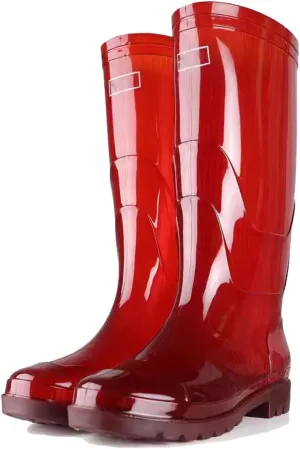 Mens Anti-Skid Rain Boots, Men's High Barrel Waterproof Garden Fishing Outdoor Work PVC Rain Boots, Sturdy Durable Rainboots, for Gardening Farming Camping Fishing and Yard Working