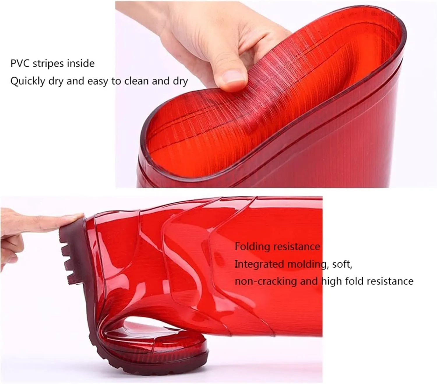 Mens Anti-Skid Rain Boots, Men's High Barrel Waterproof Garden Fishing Outdoor Work PVC Rain Boots, Sturdy Durable Rainboots, for Gardening Farming Camping Fishing and Yard Working