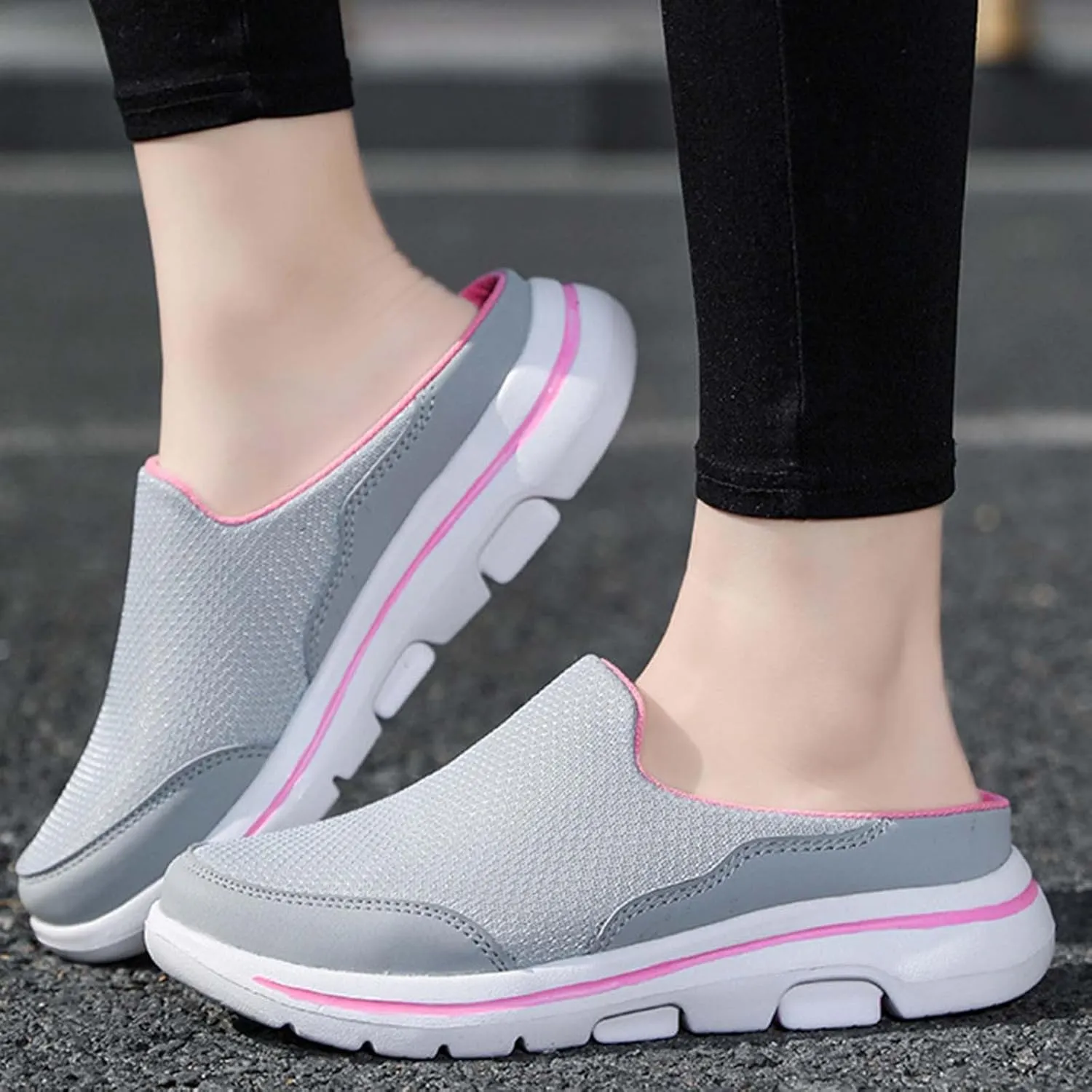Men's Breathable Barefoot Shoes Soft Flat Soled Slip On Mesh Heelless Walking Shoes Business Casual Shoes