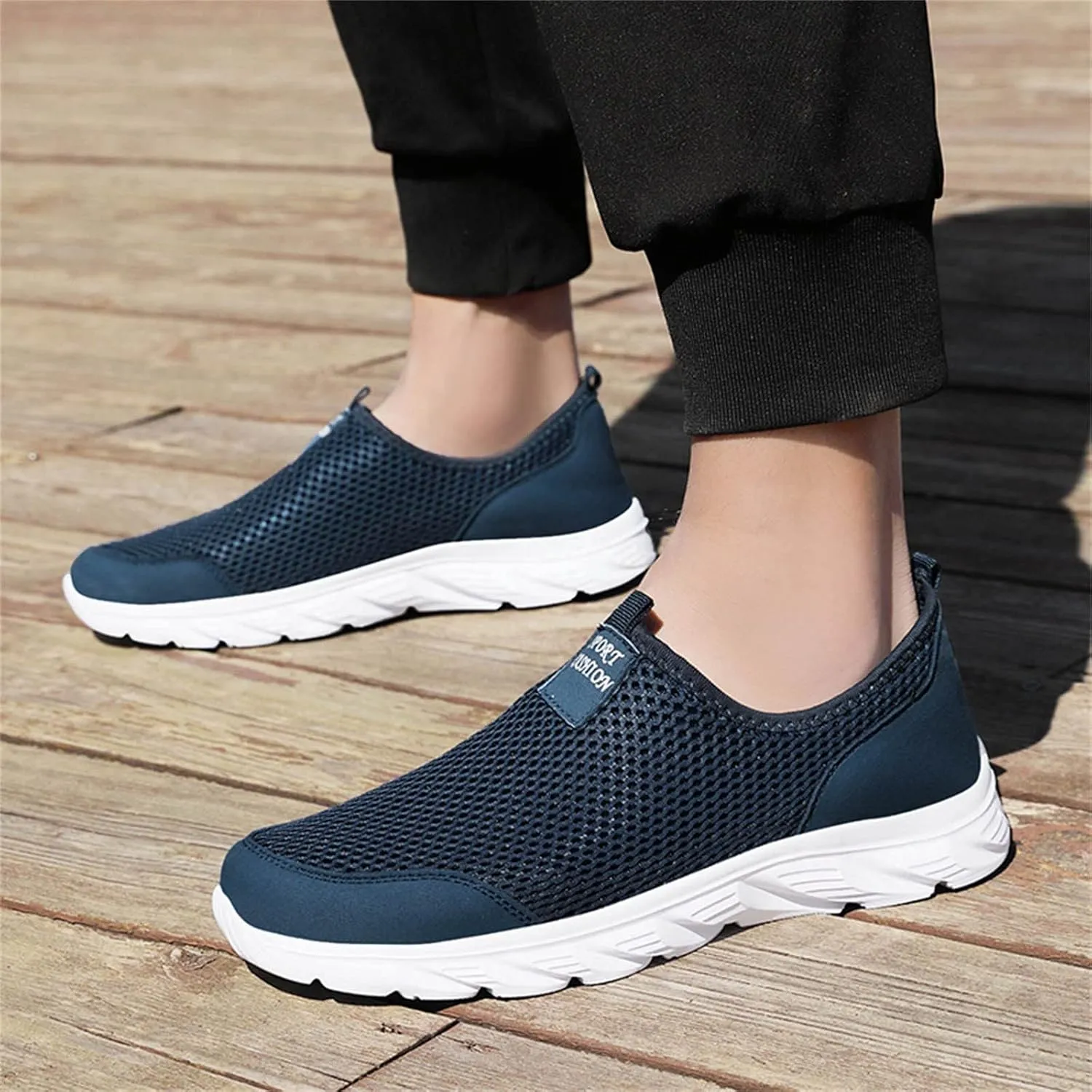Mens Casual Shoes Mesh Breathable Casual Shoes for Fall Chunky Sneakers Men's KnitFlex Breeze Mesh Sneakers Oxfords Lace White Tennis Shoe Casual Loafers