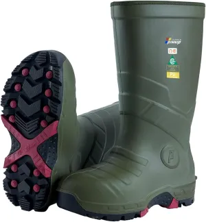 Mens Heavy Duty PU Rubber Work Boots With Composite Toe Insulated Mining Boots ASTM F2413-18 Acid & Oil Resistant