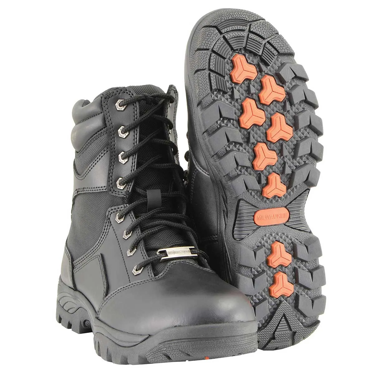 Milwaukee Leather MBM9135 Mens Black Lace-Up Waterproof Work Boots