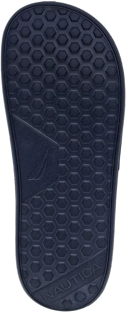 Nautica Men's Slide Sandals  Comfortable Slip-On Pool & Beach Shoes with Cushioned Footbed for Casual Wear