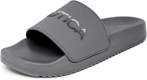 Nautica Men's Slide Sandals  Comfortable Slip-On Pool & Beach Shoes with Cushioned Footbed for Casual Wear