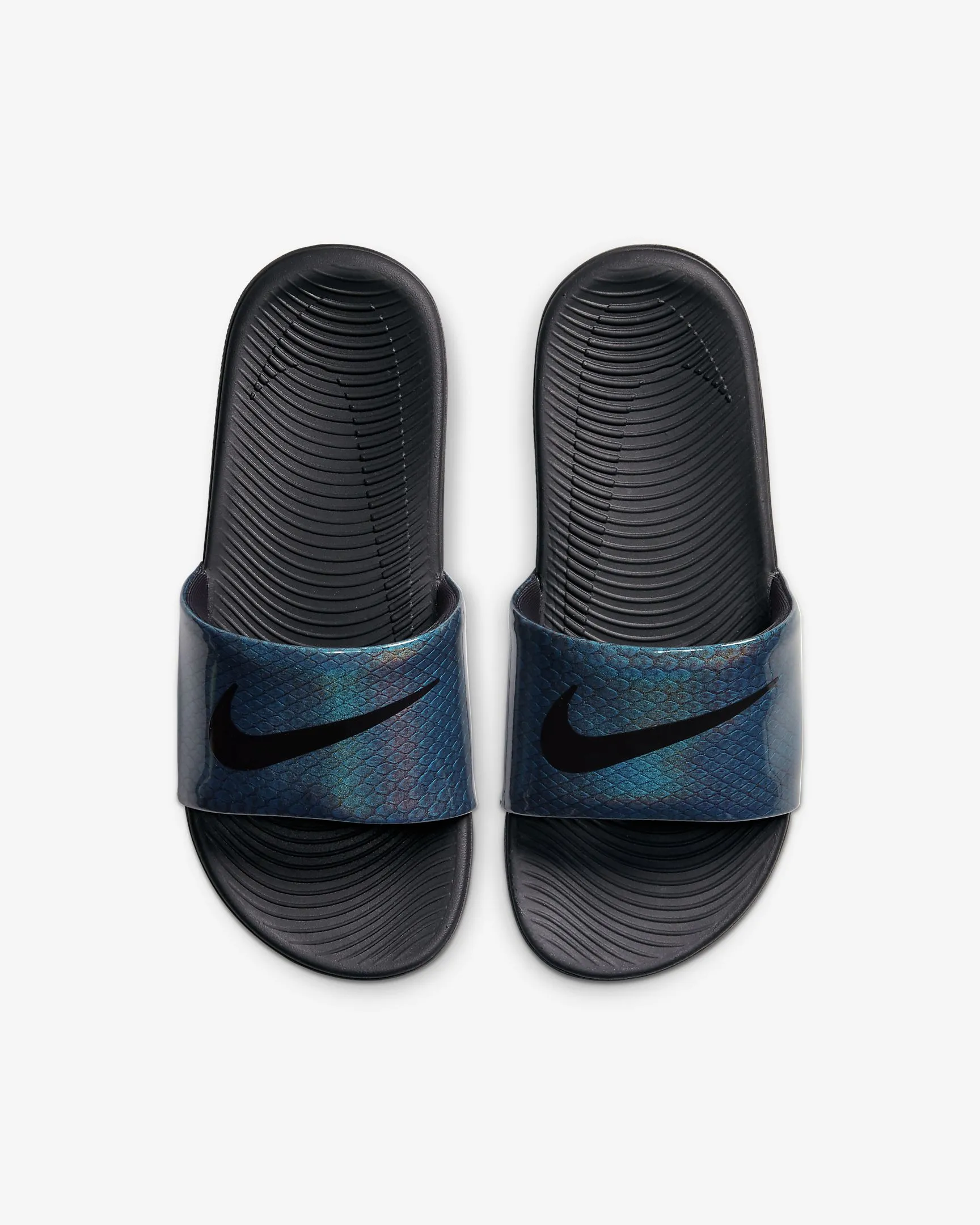 Nike Kawa Slides "Baby Dragon" (Blue Hero/Aurora/Black)