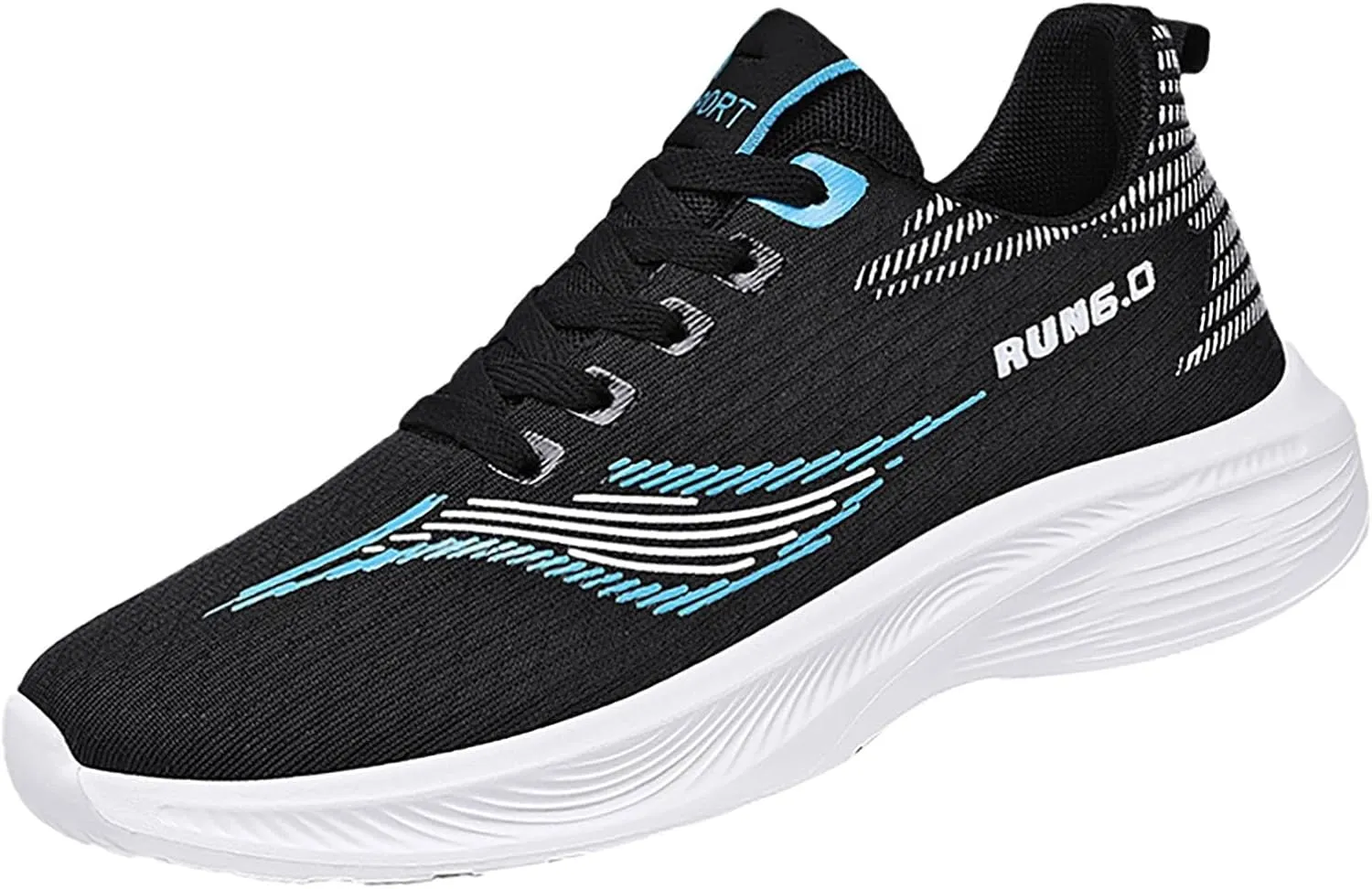 Non Slip Shoes Women Comfortable Soft Sole Lace Up Knit Mesh Sport Shoes Casual Breathable Lightweight Workout Sneakers