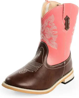 NORTY Unisex Little Kid Cowboy Boots for Girls and Boys - Stylish Faux Leather Cowboy Boots