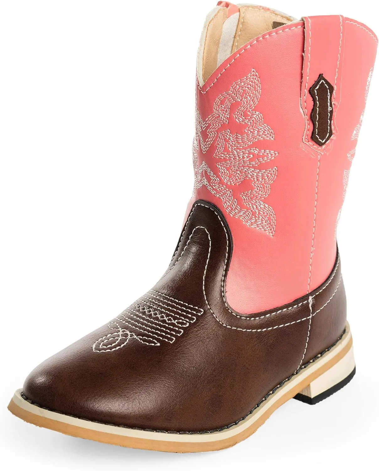 NORTY Unisex Little Kid Cowboy Boots for Girls and Boys - Stylish Faux Leather Cowboy Boots