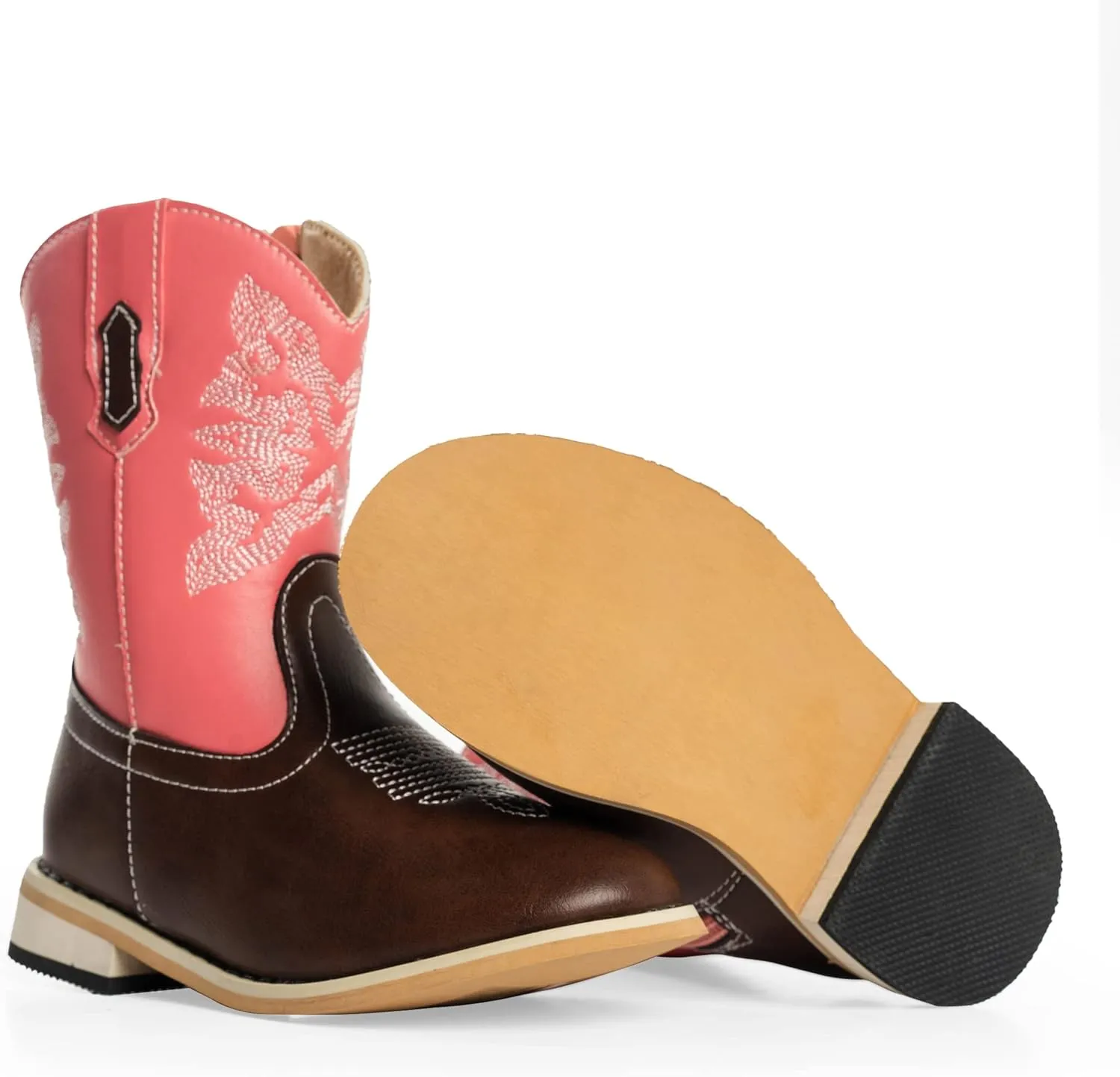 NORTY Unisex Little Kid Cowboy Boots for Girls and Boys - Stylish Faux Leather Cowboy Boots