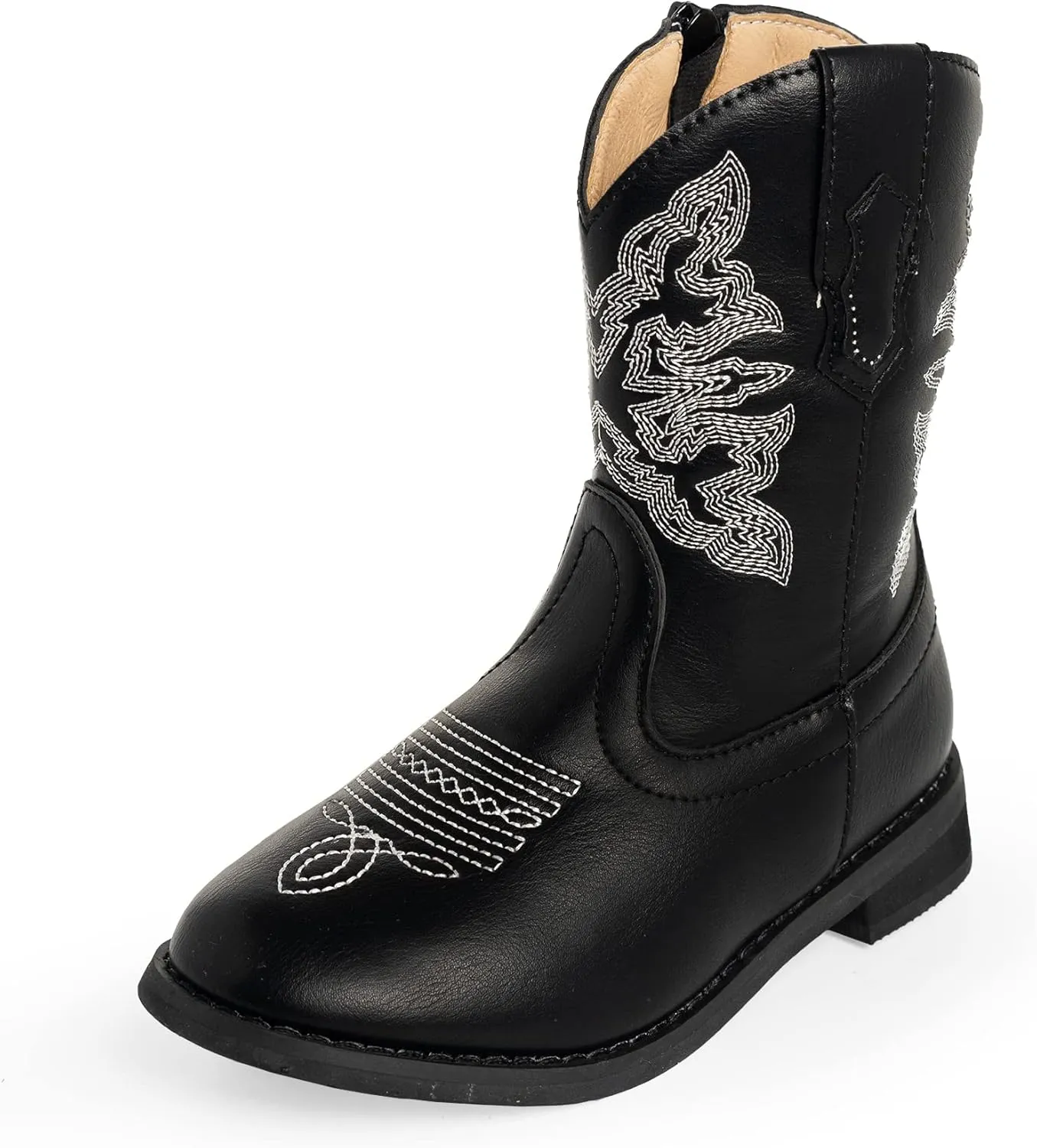 NORTY Unisex Little Kid Cowboy Boots for Girls and Boys - Stylish Faux Leather Cowboy Boots