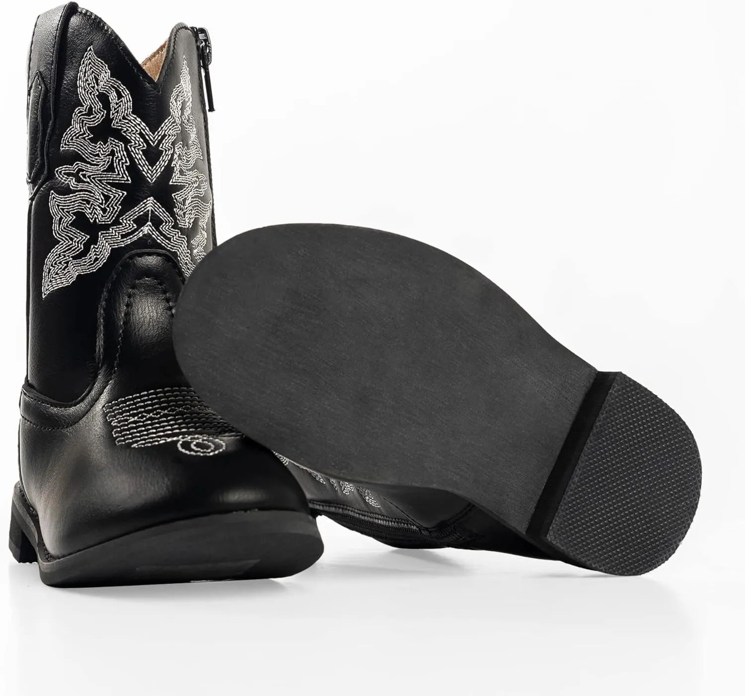 NORTY Unisex Little Kid Cowboy Boots for Girls and Boys - Stylish Faux Leather Cowboy Boots