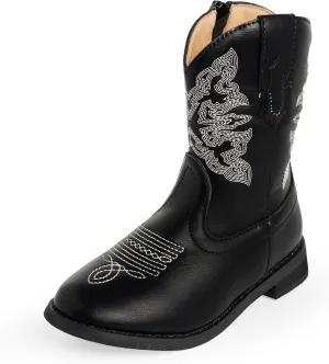 NORTY Unisex Little Kid Cowboy Boots for Girls and Boys - Stylish Faux Leather Cowboy Boots