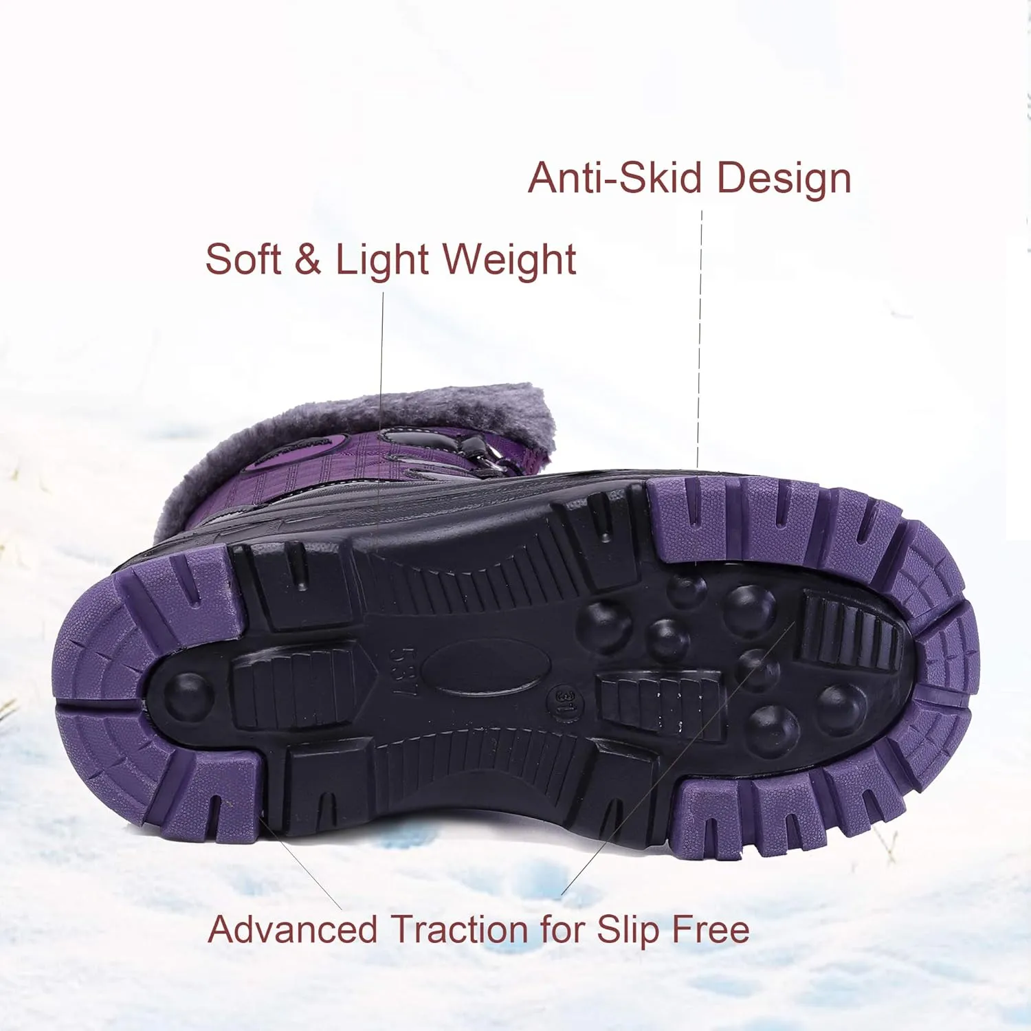 Nova Mountain Boy's and Girl's Waterproof Winter Snow Boots