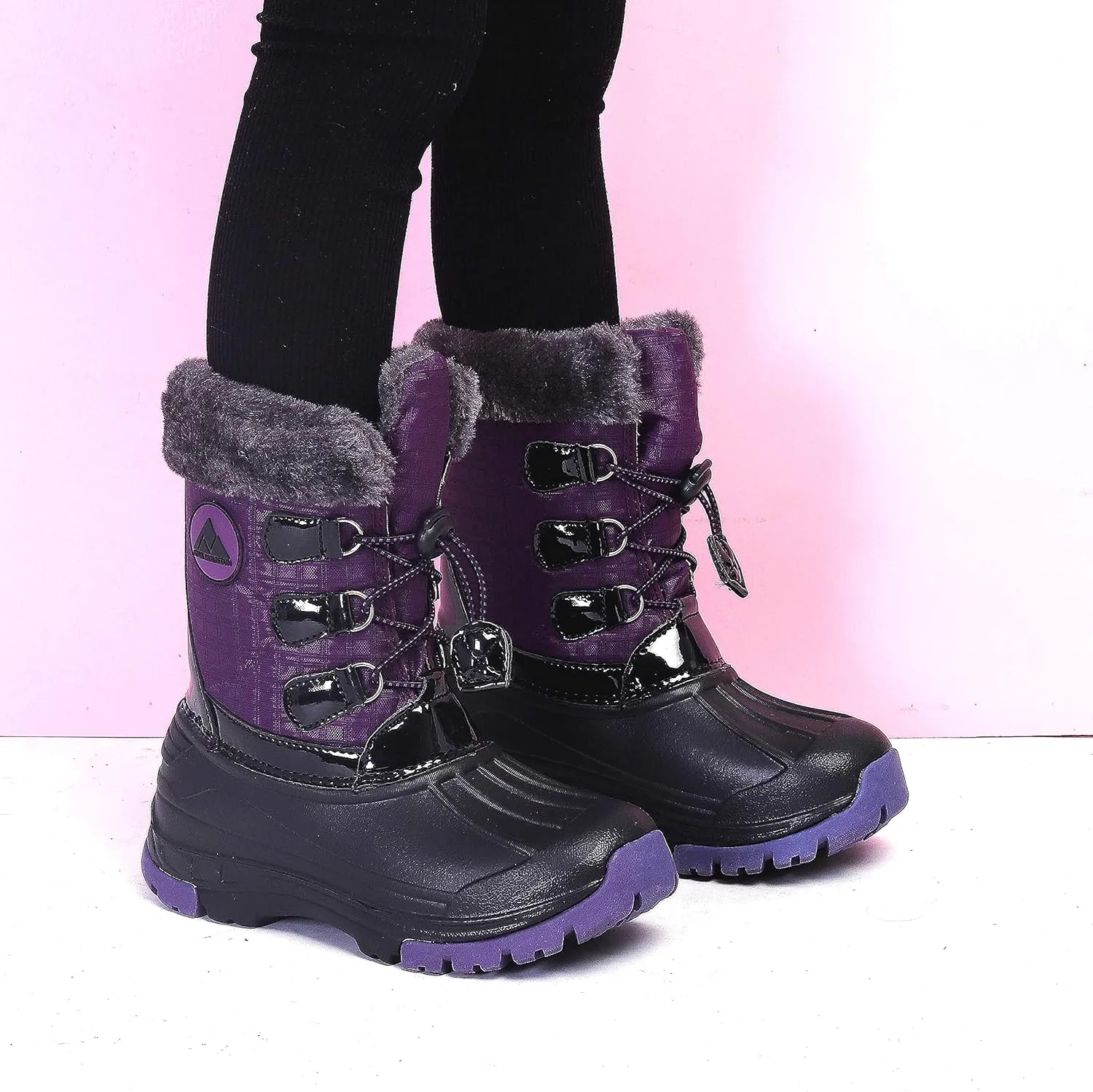 Nova Mountain Boy's and Girl's Waterproof Winter Snow Boots