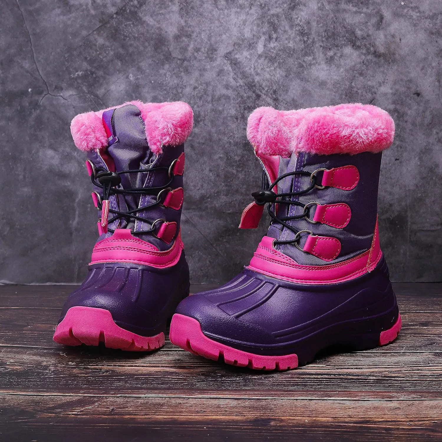 Nova Mountain Boy's and Girl's Waterproof Winter Snow Boots