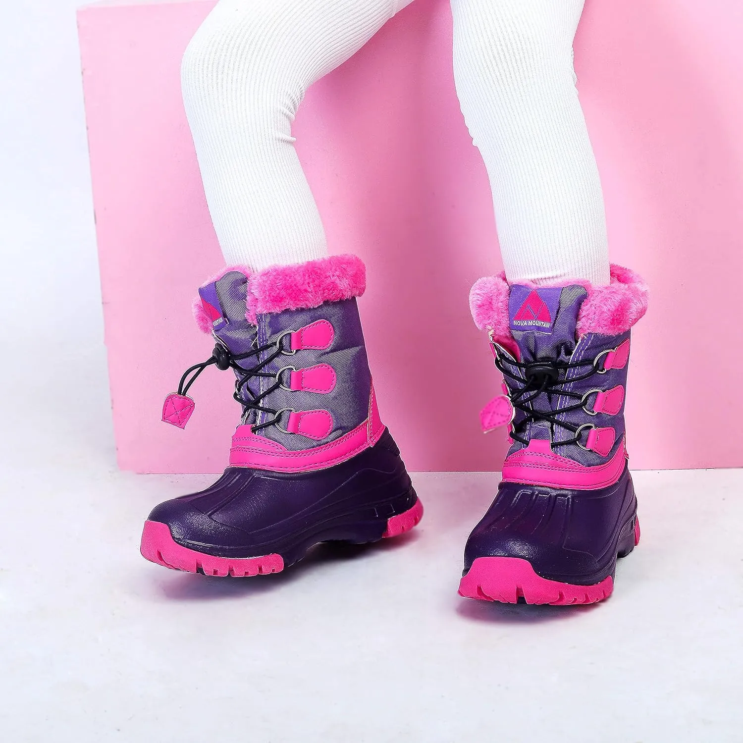 Nova Mountain Boy's and Girl's Waterproof Winter Snow Boots