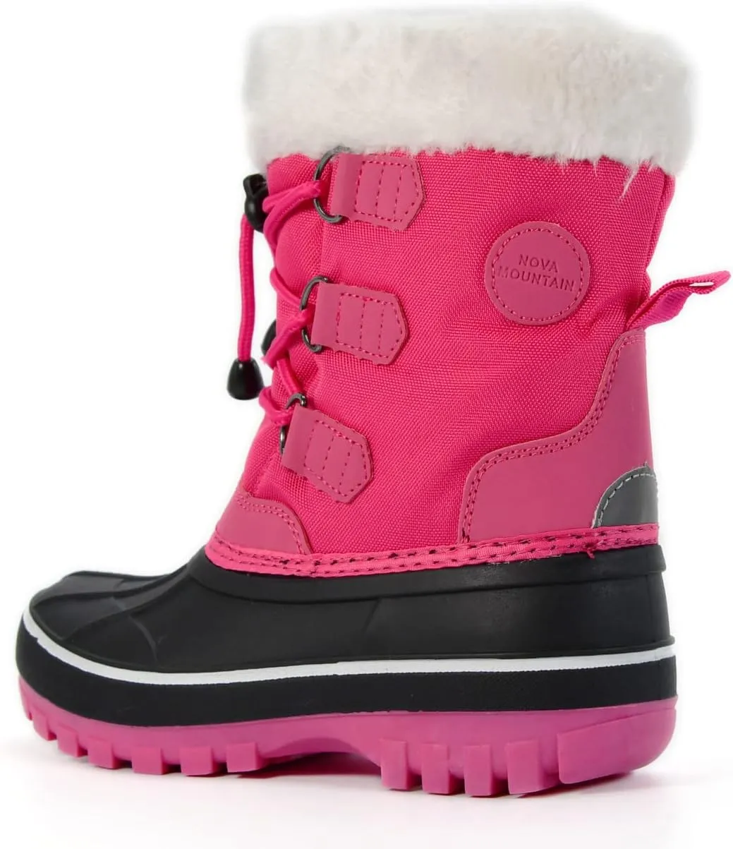 Nova Mountain Boy's and Girl's Waterproof Winter Snow Boots
