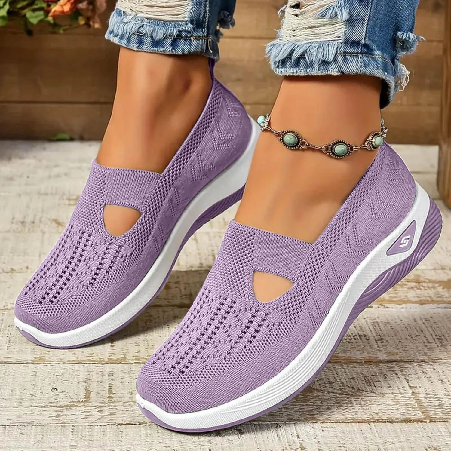 Orthopedic Shoes for Women Footwear Walking Sneakers Woven Breathable Running Shoes Arch Support Soft Sole Slide