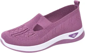 Orthopedic Shoes for Women Footwear Walking Sneakers Woven Breathable Running Shoes Arch Support Soft Sole Slide