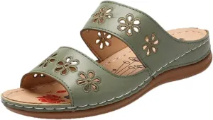 Orthopedic Summer Slides for Women with Arch Support Comfortable Walking Shoes Lightweight Adjustable Straps Beach Casual Outdoor Recovery Sandals