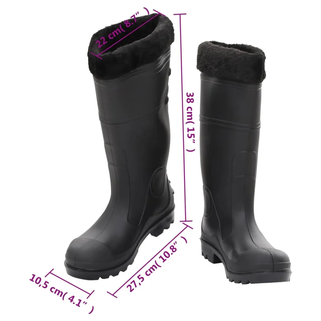 Rian Boots with Removable Socks Black Size 40 PVC