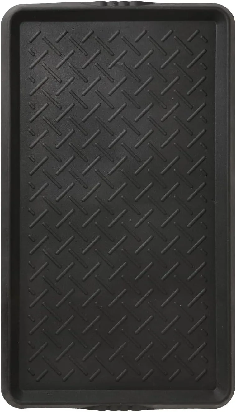Rubber Boot Tray,Non-Slip Boot Mat with Lip,Waterproof Shoe Tray,Indoor Outdoor Multi Use Catch All Trays,Cleaning Mat for Entryway,Pets Garden,Mudroom,Garage
