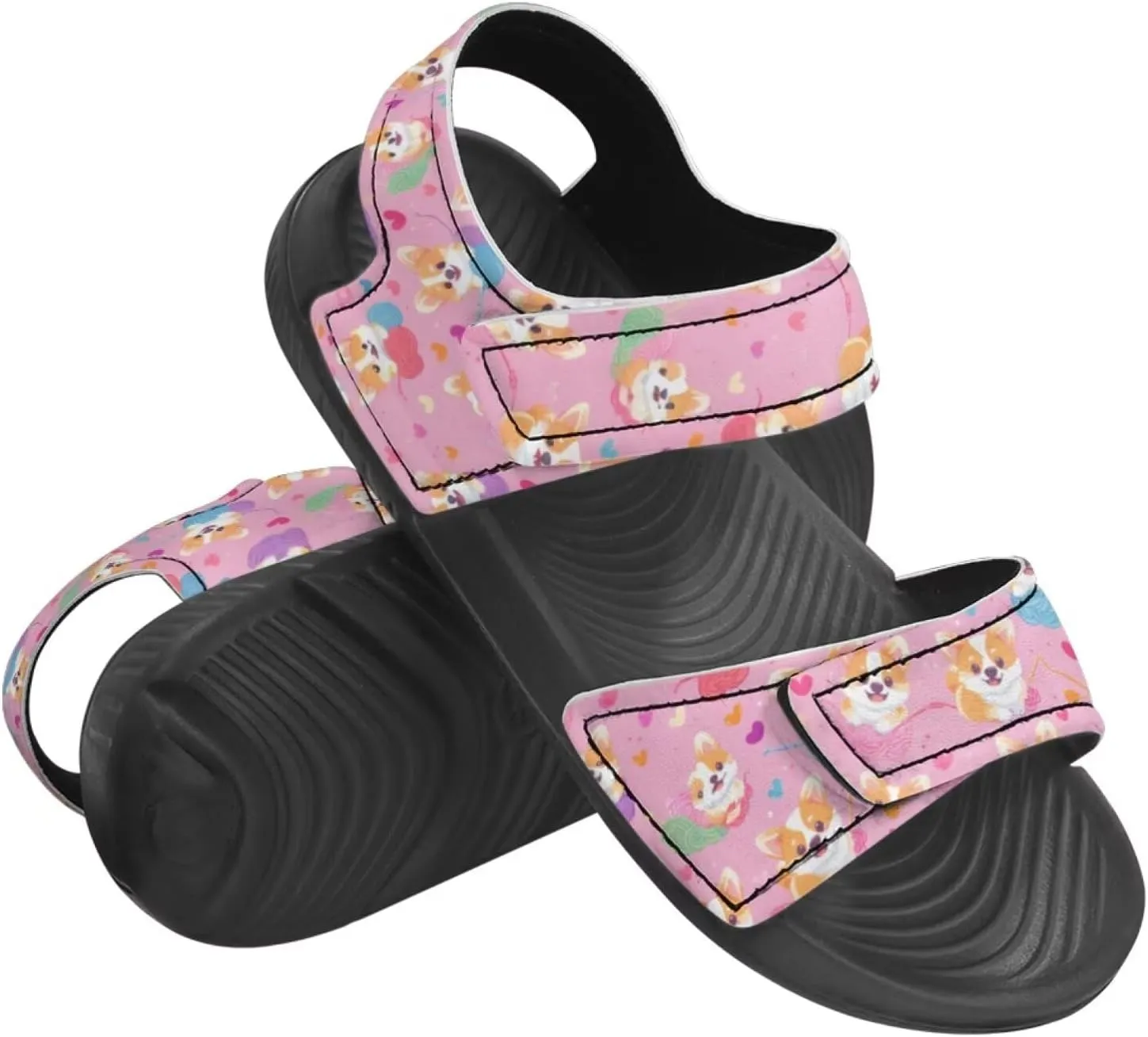 Sandals for Kids Girls Summer Shoes Slide Sandals with Non Slip Sole Lightweight Kids Flat Slides Beach Shoes