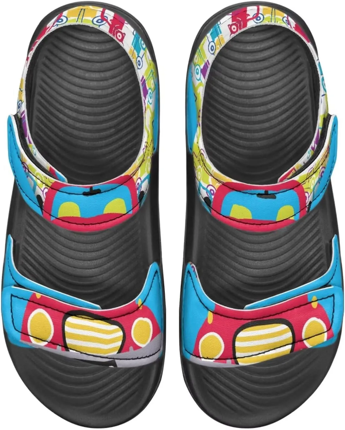Sandals for Kids Summer Shoes Slide Sandals with Adjustable Strap Open Toe Boys Slides Lightweight Toddler Shoes