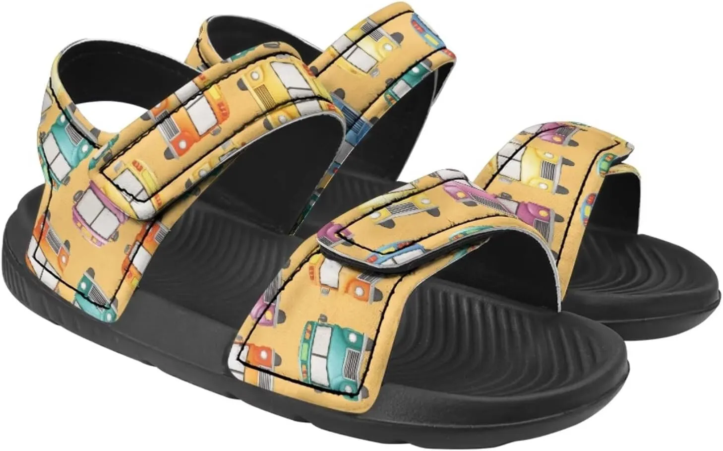 Sandals for Kids Summer Shoes Slide Sandals with Adjustable Strap Open Toe Boys Slides Lightweight Toddler Shoes